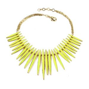 Yellow & Goldtone Reversible MOMA Necklace